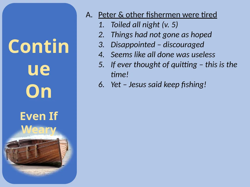 Luke 5:1-11 Call of the First Disciples Setting: - slide 19 of 31