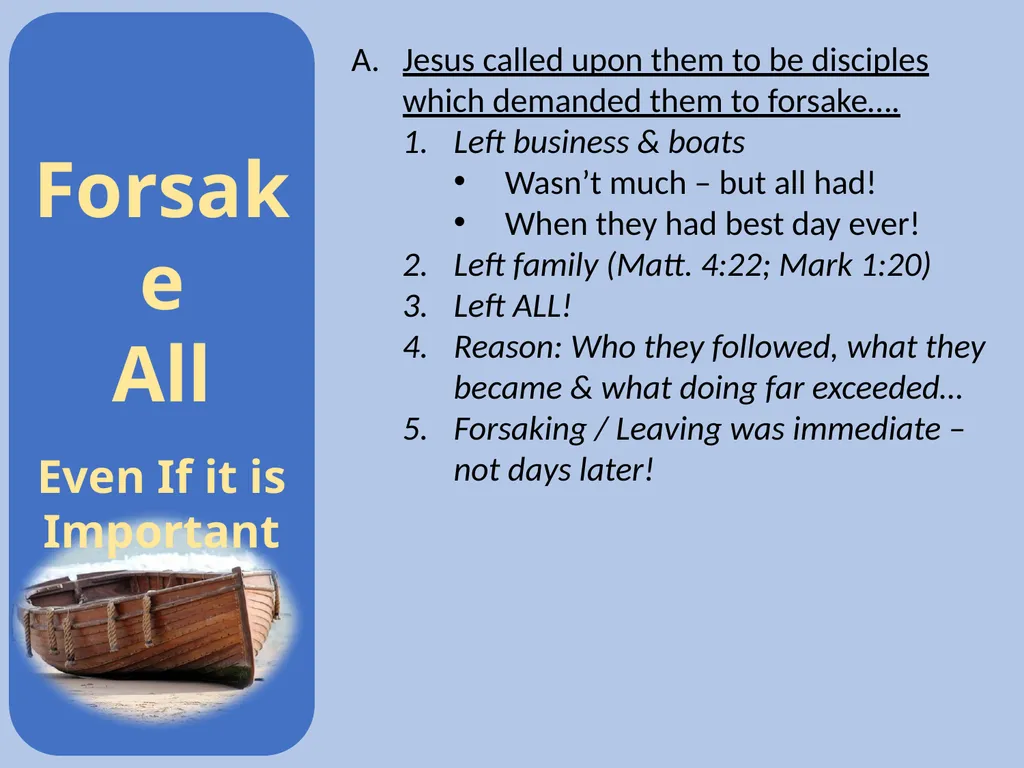 Luke 5:1-11 Call of the First Disciples Setting: - slide 27 of 31