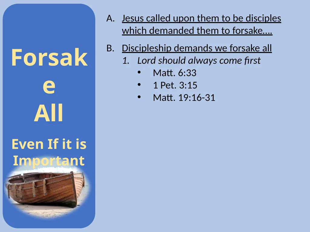 Luke 5:1-11 Call of the First Disciples Setting: - slide 28 of 31