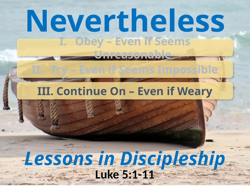 Luke 5:1-11 Call of the First Disciples Setting: - slide 18 of 31
