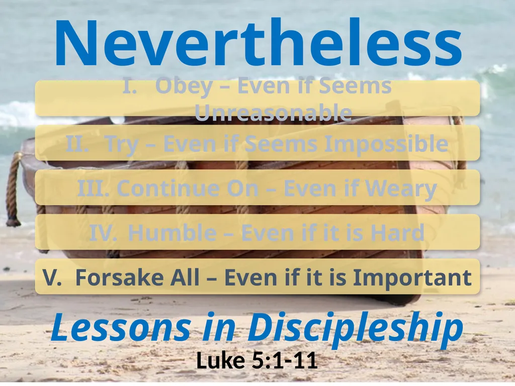 Luke 5:1-11 Call of the First Disciples Setting: - slide 26 of 31