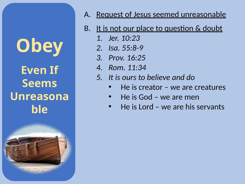 Luke 5:1-11 Call of the First Disciples Setting: - slide 11 of 31