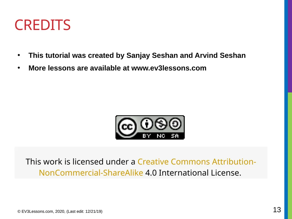 EV3 Classroom: Touch Sensor BEGINNER PROGRAMMING - slide 13 of 13