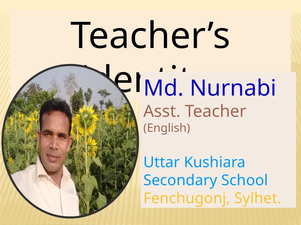welcome Teacher’s identity Md. Nurnabi Asst. - slide 2 of 14