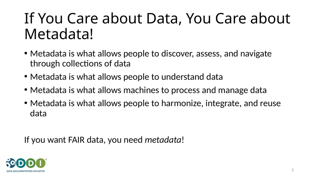 Introduction to Metadata for Research Data - slide 3 of 46