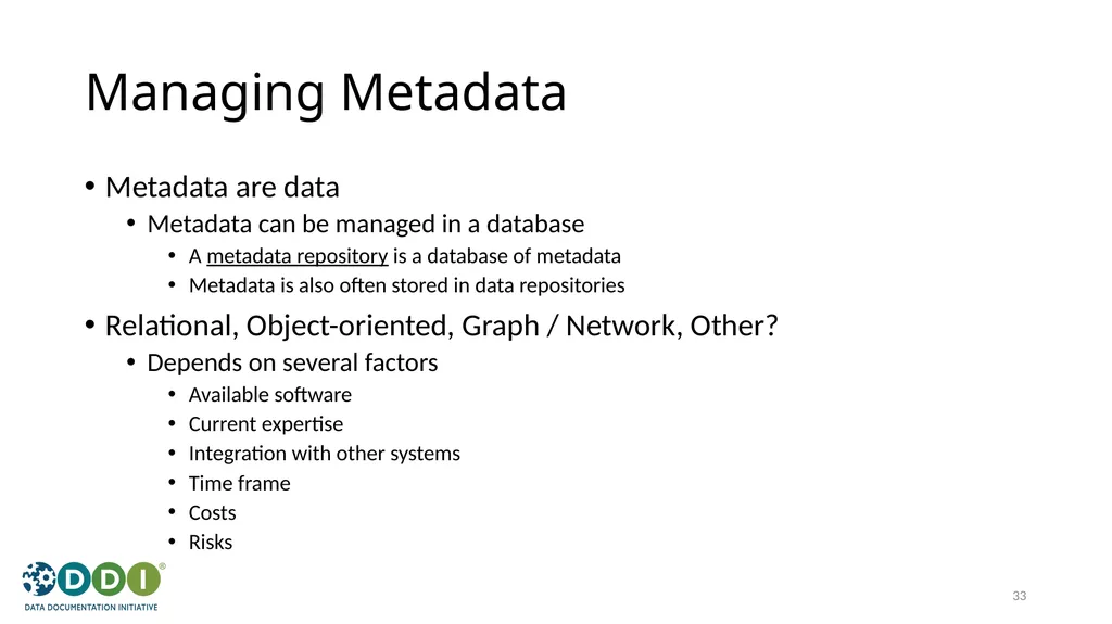 Introduction to Metadata for Research Data - slide 33 of 46