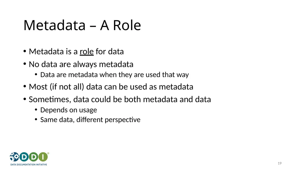 Introduction to Metadata for Research Data - slide 19 of 46