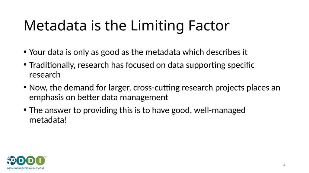 Introduction to Metadata for Research Data - slide 4 of 46