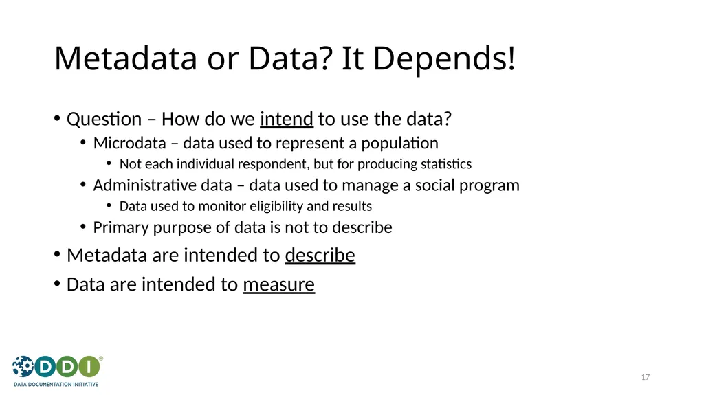 Introduction to Metadata for Research Data - slide 17 of 46