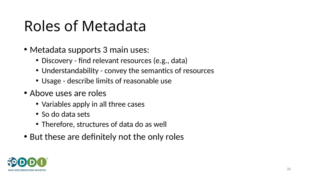 Introduction to Metadata for Research Data - slide 26 of 46
