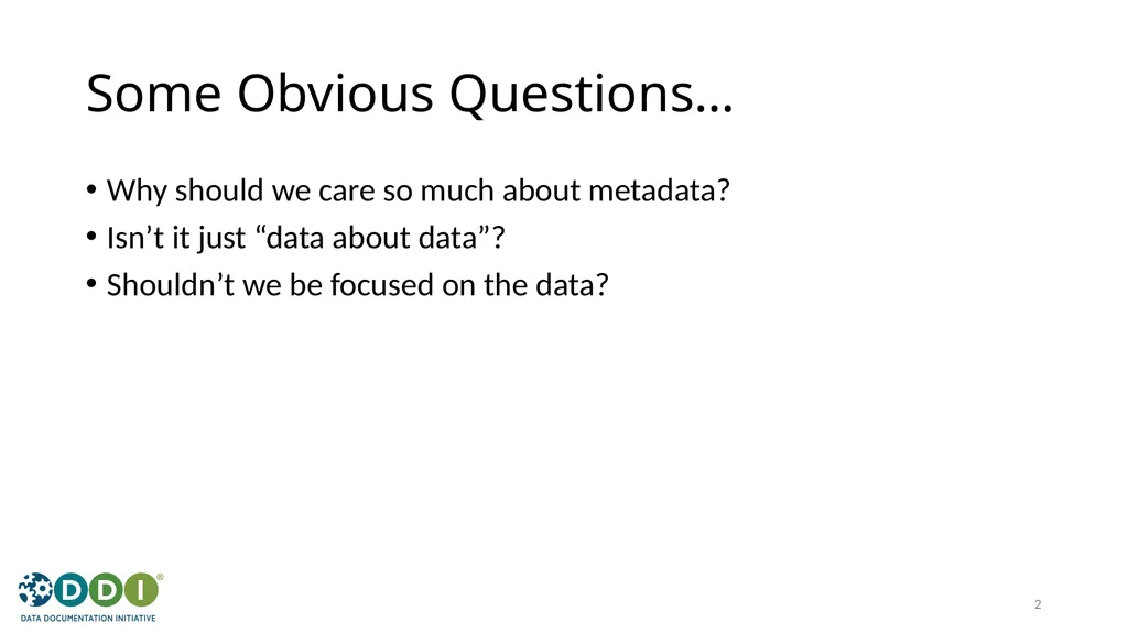 Introduction to Metadata for Research Data - slide 2 of 46
