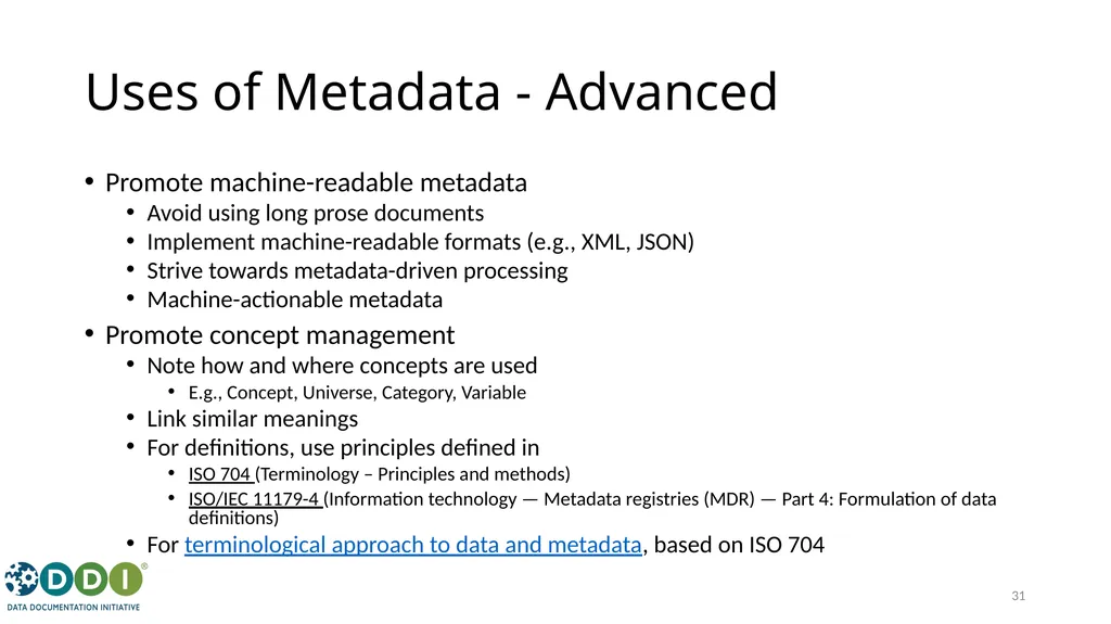 Introduction to Metadata for Research Data - slide 31 of 46