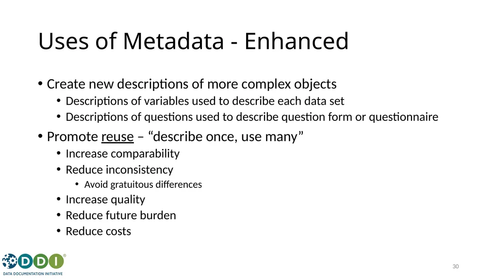 Introduction to Metadata for Research Data - slide 30 of 46