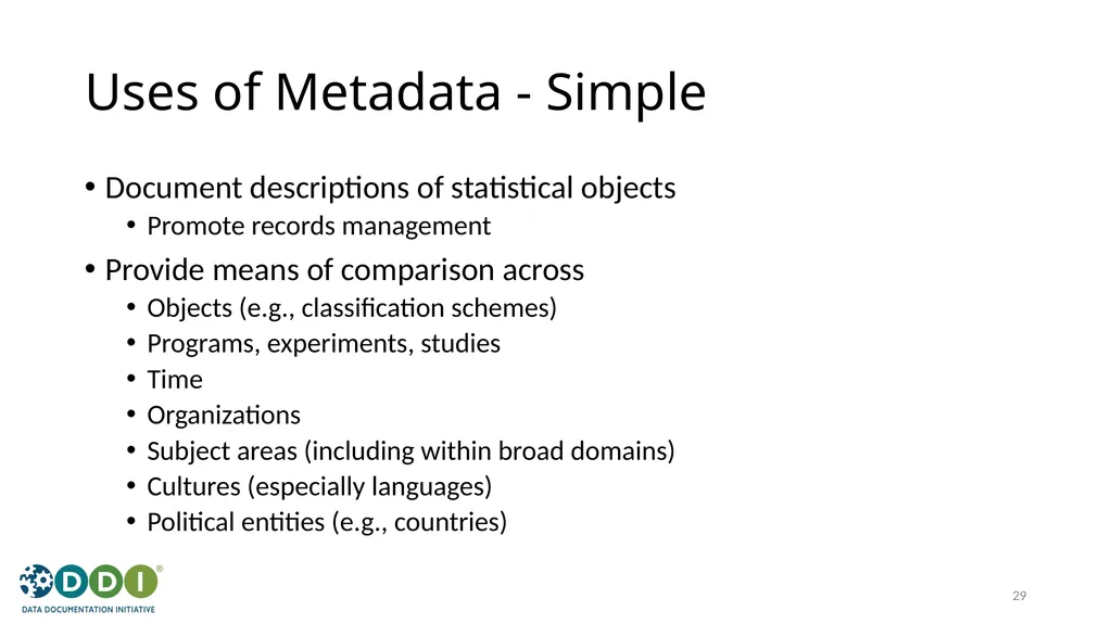 Introduction to Metadata for Research Data - slide 29 of 46