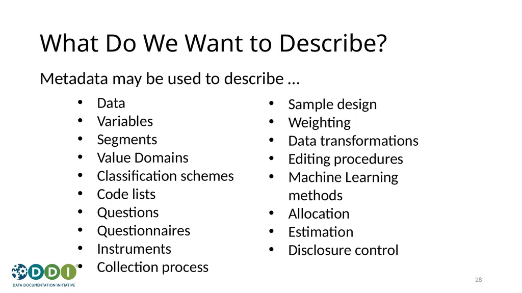 Introduction to Metadata for Research Data - slide 28 of 46