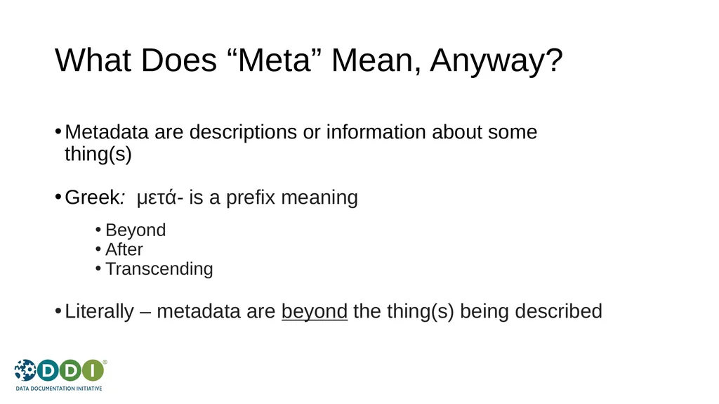 Introduction to Metadata for Research Data - slide 13 of 46