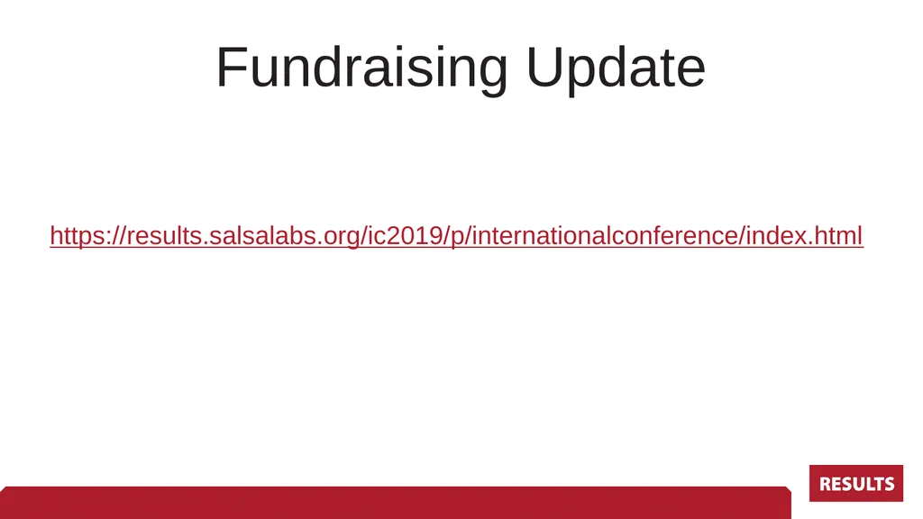 Fundraising Update - slide 1 of 21