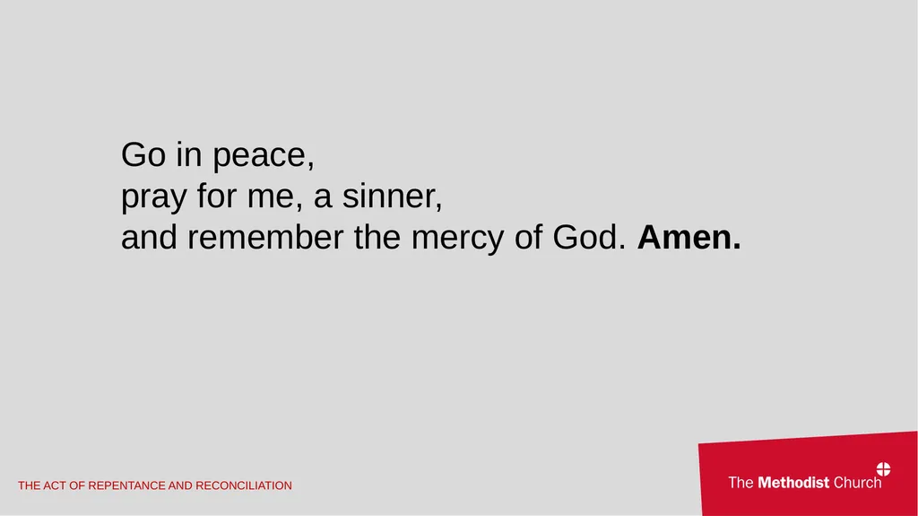 A service of repentance and reconciliation Please - slide 17 of 18