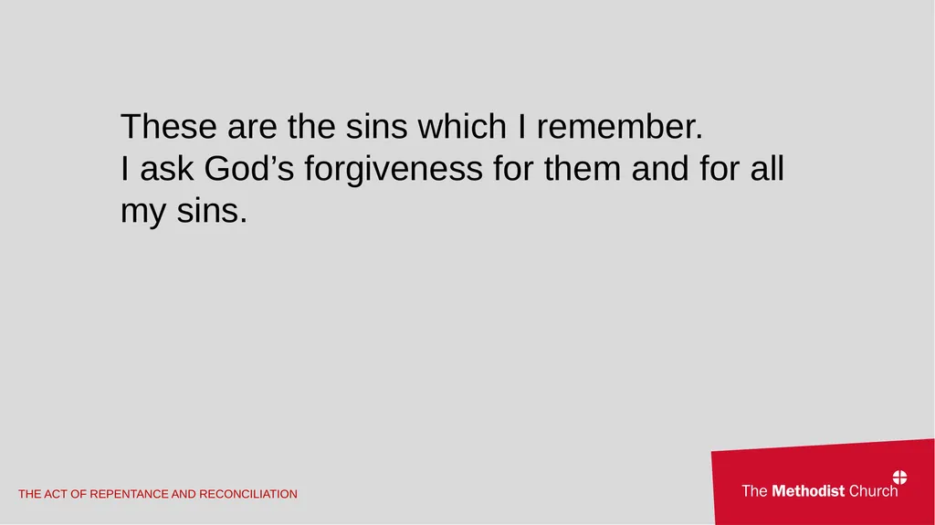 A service of repentance and reconciliation Please - slide 13 of 18
