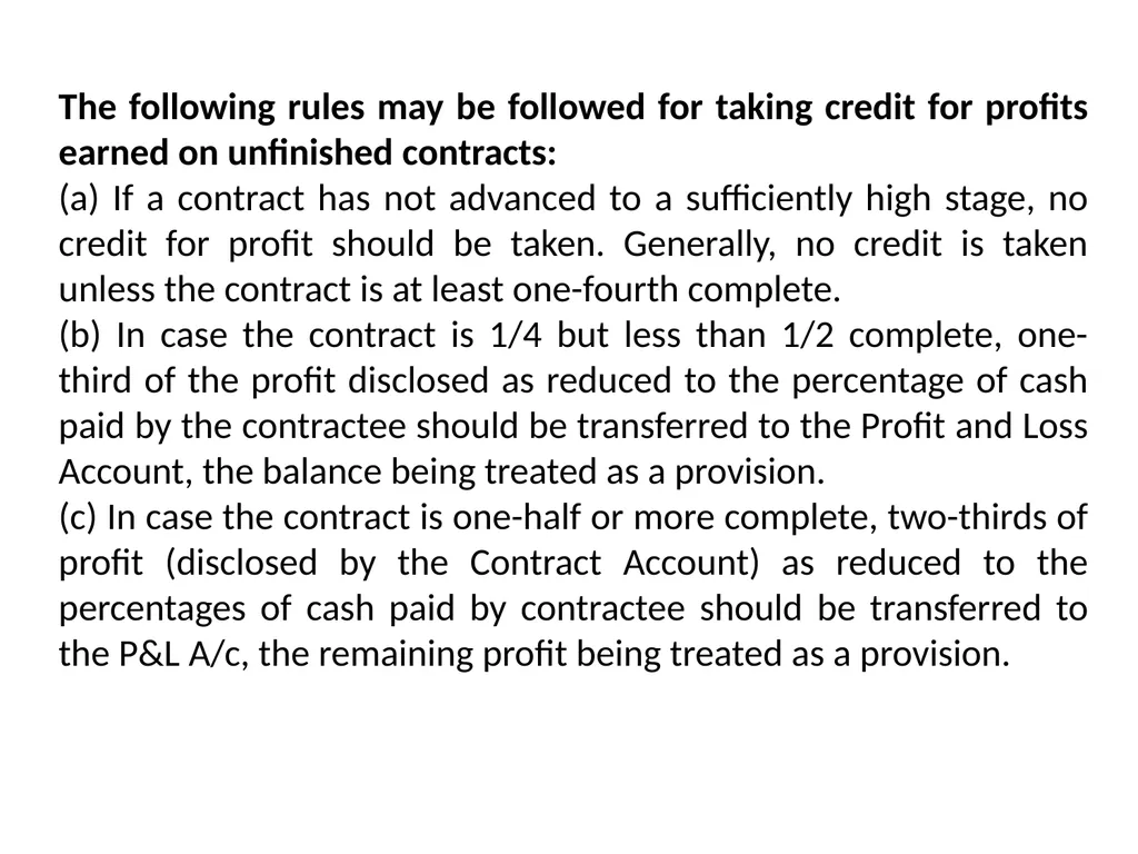 Calculating Profit on Incomplete Contracts in - slide 3 of 5