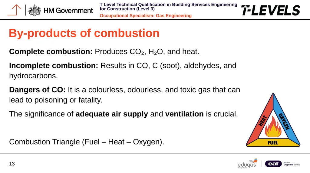 Occupational Specialism: Gas Engineering K1.16 - slide 13 of 31