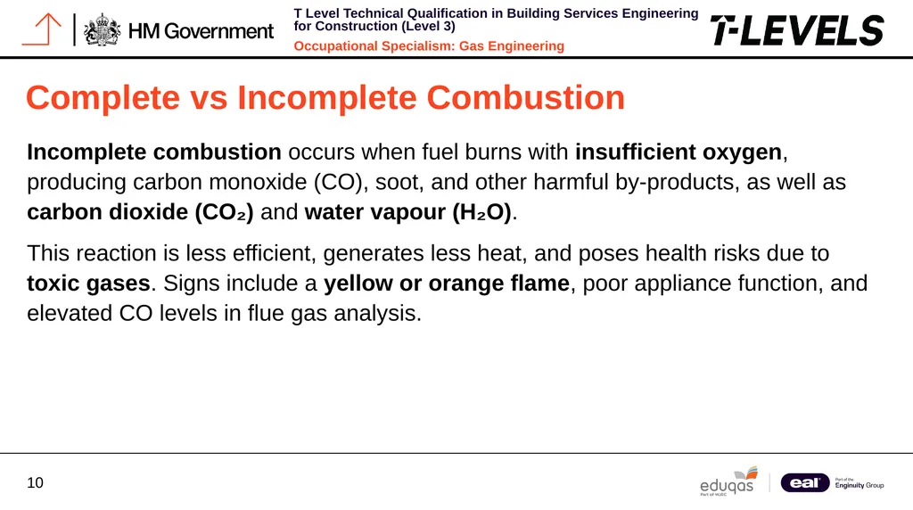 Occupational Specialism: Gas Engineering K1.16 - slide 10 of 31