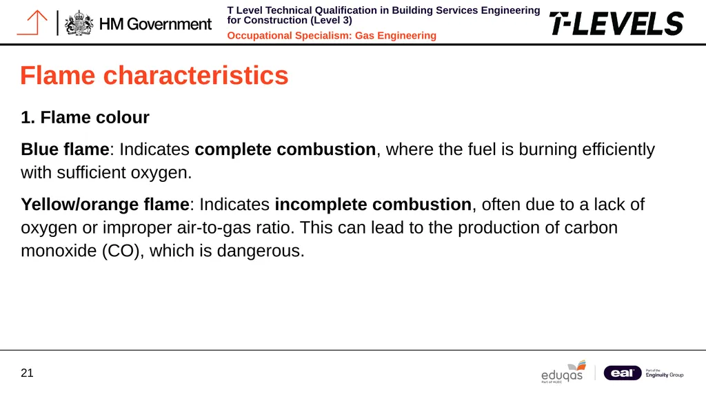 Occupational Specialism: Gas Engineering K1.16 - slide 21 of 31