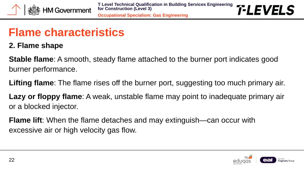 Occupational Specialism: Gas Engineering K1.16 - slide 22 of 31