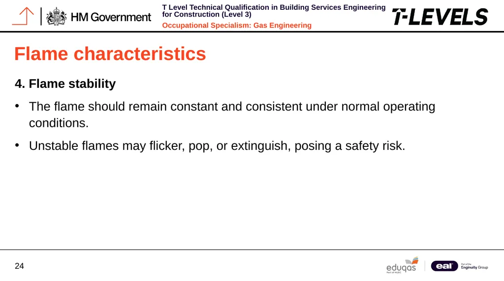 Occupational Specialism: Gas Engineering K1.16 - slide 24 of 31