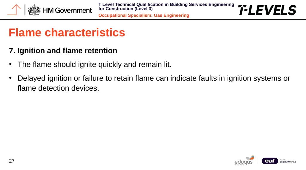 Occupational Specialism: Gas Engineering K1.16 - slide 27 of 31