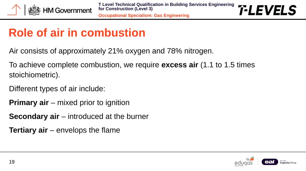 Occupational Specialism: Gas Engineering K1.16 - slide 19 of 31