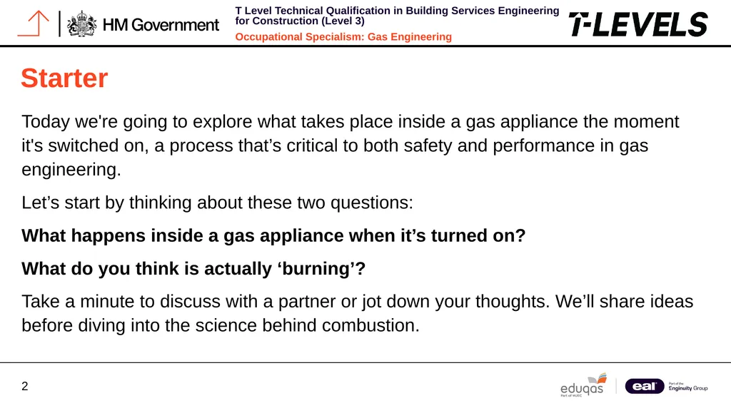 Occupational Specialism: Gas Engineering K1.16 - slide 2 of 31