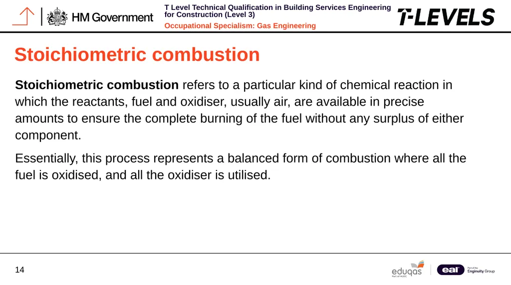 Occupational Specialism: Gas Engineering K1.16 - slide 14 of 31