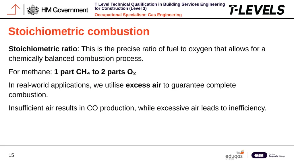 Occupational Specialism: Gas Engineering K1.16 - slide 15 of 31