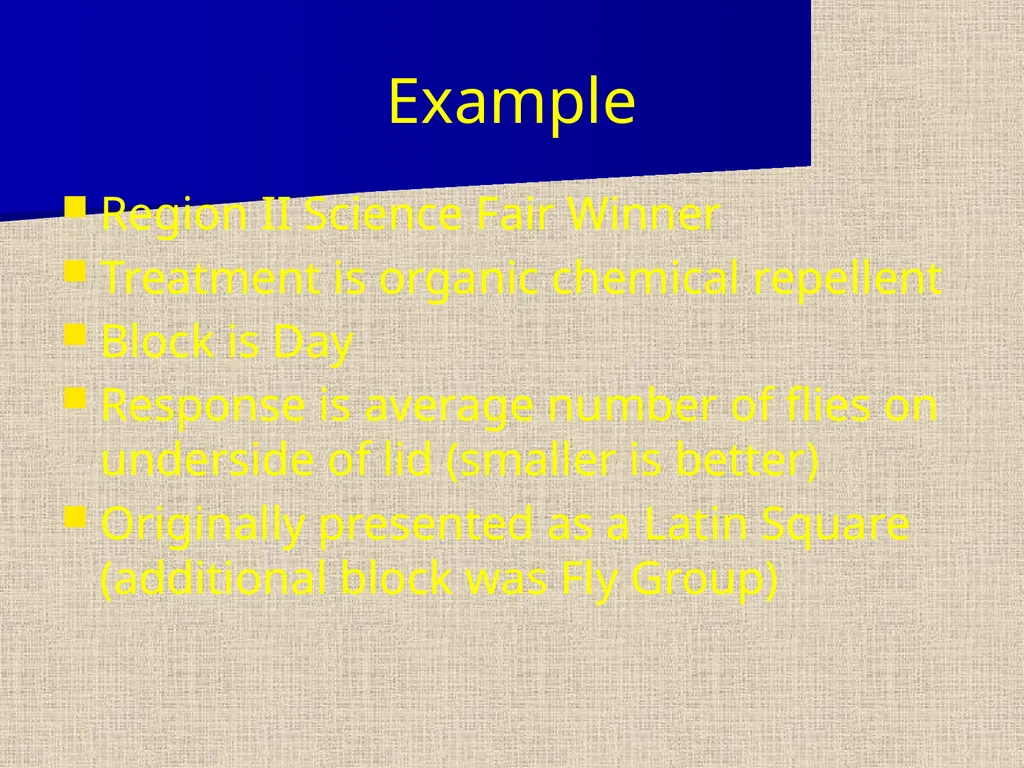 Balanced Incomplete Block Design (BIBD) Notation - slide 9 of 17