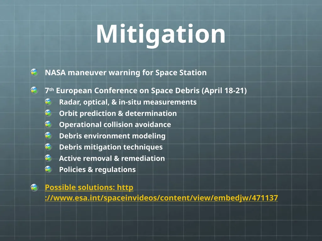 Space Debris Roberta Farrington Man-made Space - slide 4 of 6