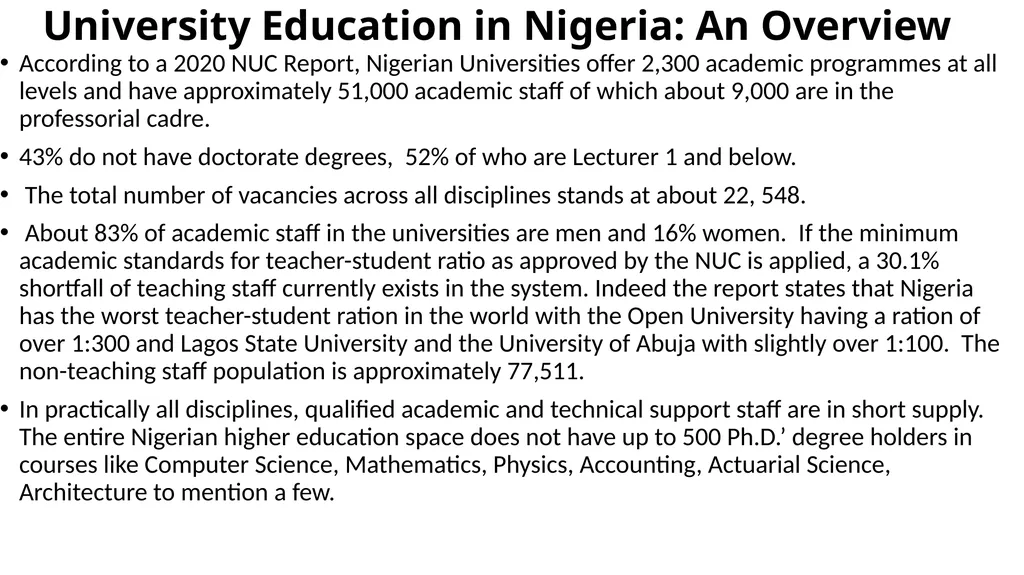 Presentation on University Education at the - slide 11 of 19