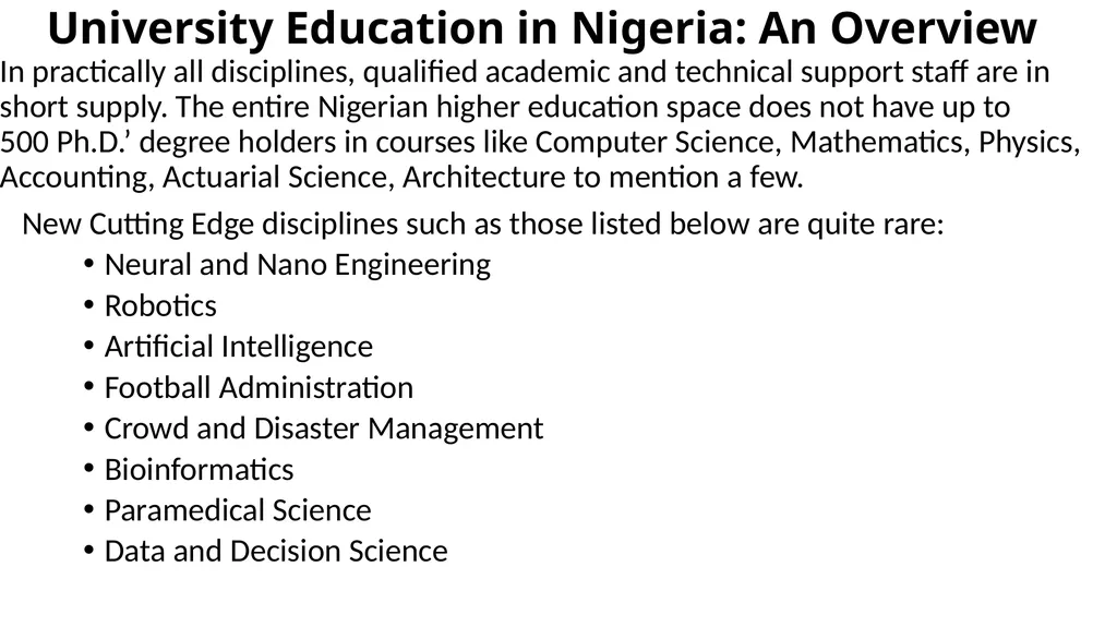 Presentation on University Education at the - slide 12 of 19