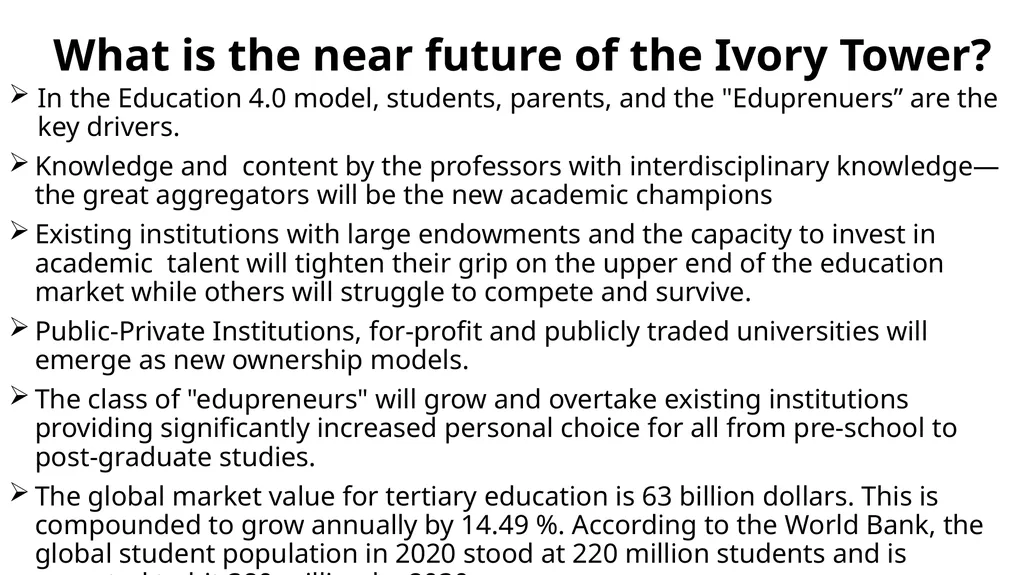 Presentation on University Education at the - slide 18 of 19