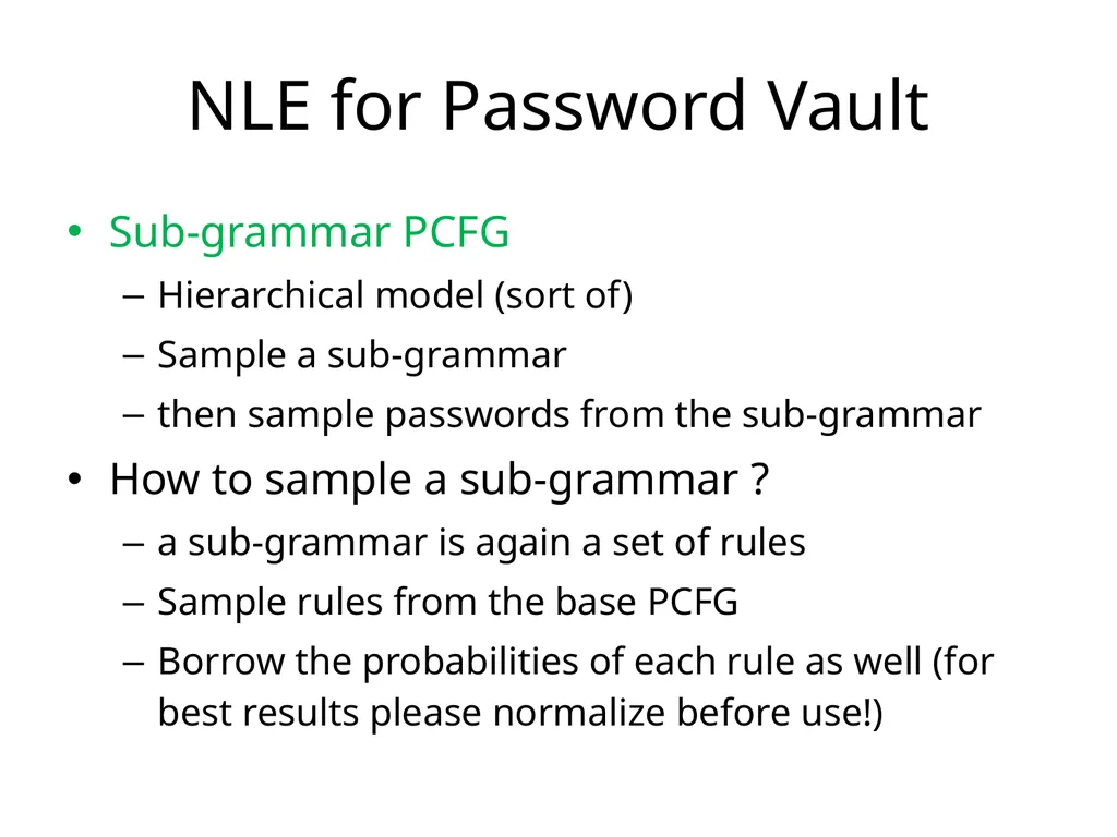 Cracking-Resistant Password Vaults Using Natural - slide 51 of 62