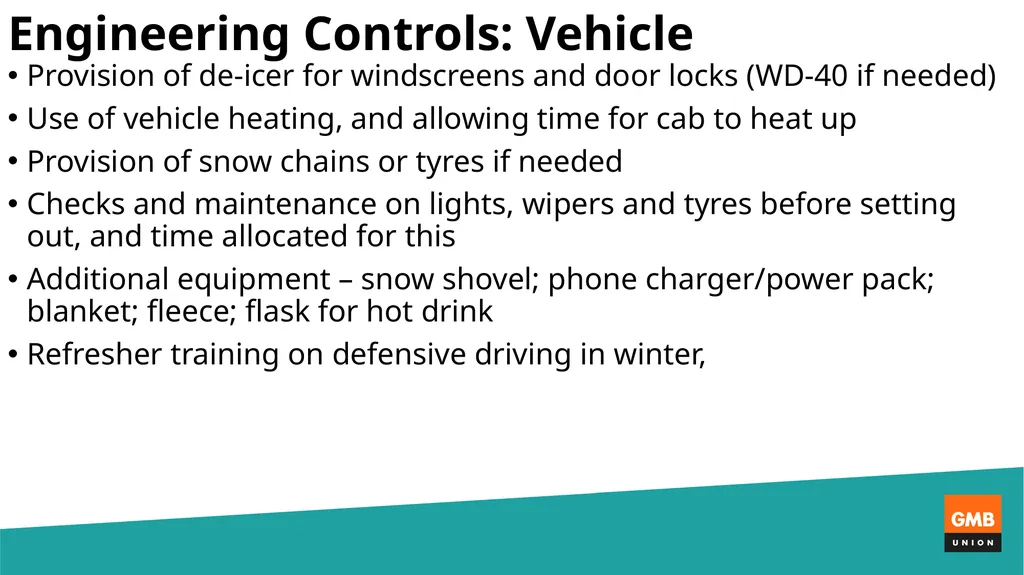 Cold Weather Working Dan Shears National HS&E - slide 12 of 20