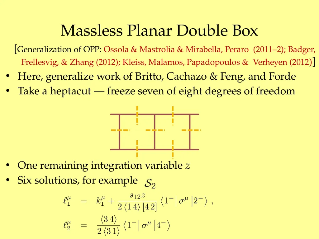 Maximal Unitarity at Two Loops David A. Kosower - slide 25 of 37