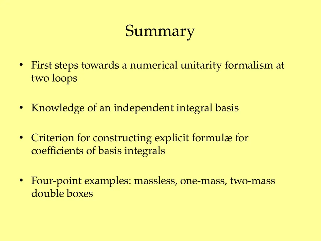 Maximal Unitarity at Two Loops David A. Kosower - slide 37 of 37