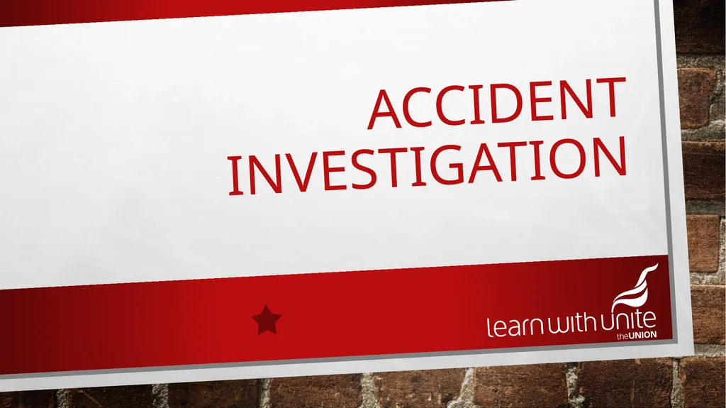 Accident Investigation Most of the cost is hidden - slide 1 of 26