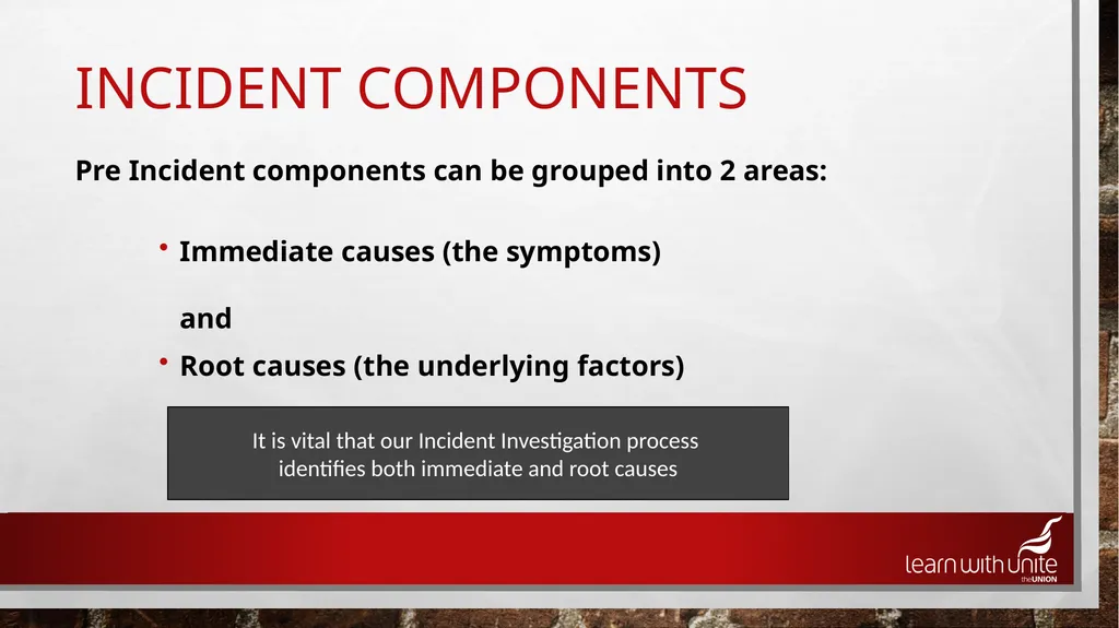 Accident Investigation Most of the cost is hidden - slide 14 of 26