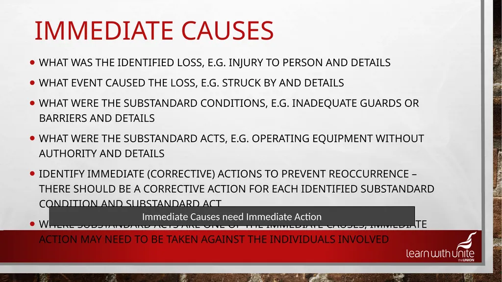 Accident Investigation Most of the cost is hidden - slide 25 of 26