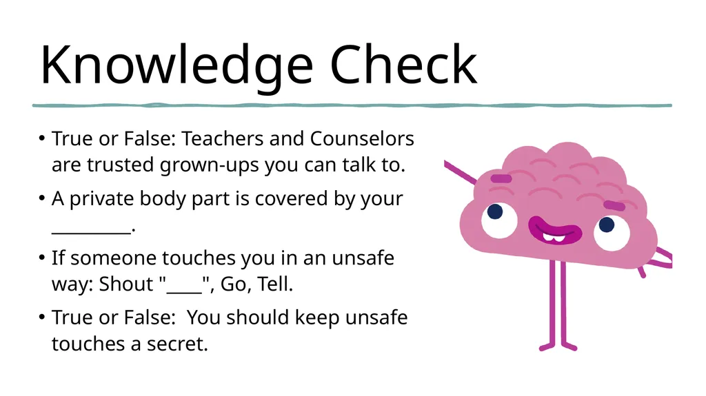 Rules to Protect Yourself Erin's Law Lesson Grade - slide 11 of 11