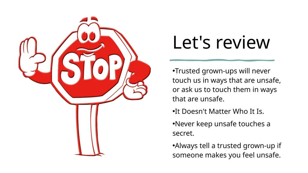 Rules to Protect Yourself Erin's Law Lesson Grade - slide 7 of 11