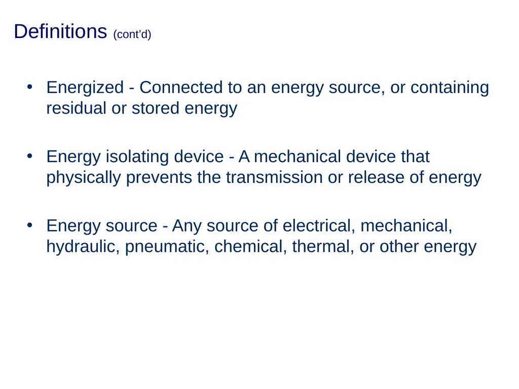 Lock Out Tag Out Hazardous Energy Control - slide 9 of 30
