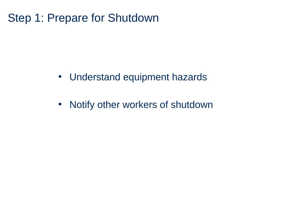 Lock Out Tag Out Hazardous Energy Control - slide 21 of 30
